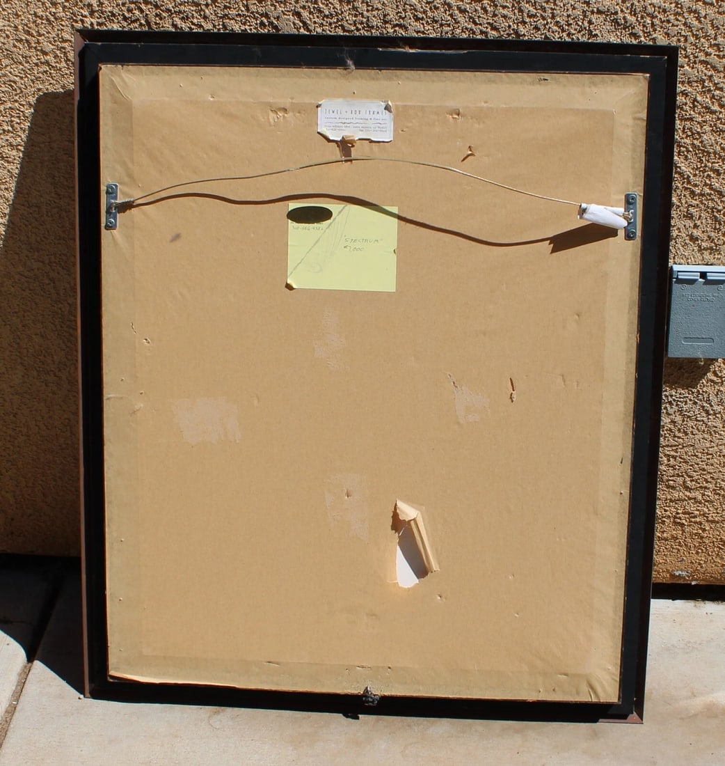 IONE CITRIN Modernist Mixed Media Skeleton Figures in Custom Metal Frame was $7k - 8