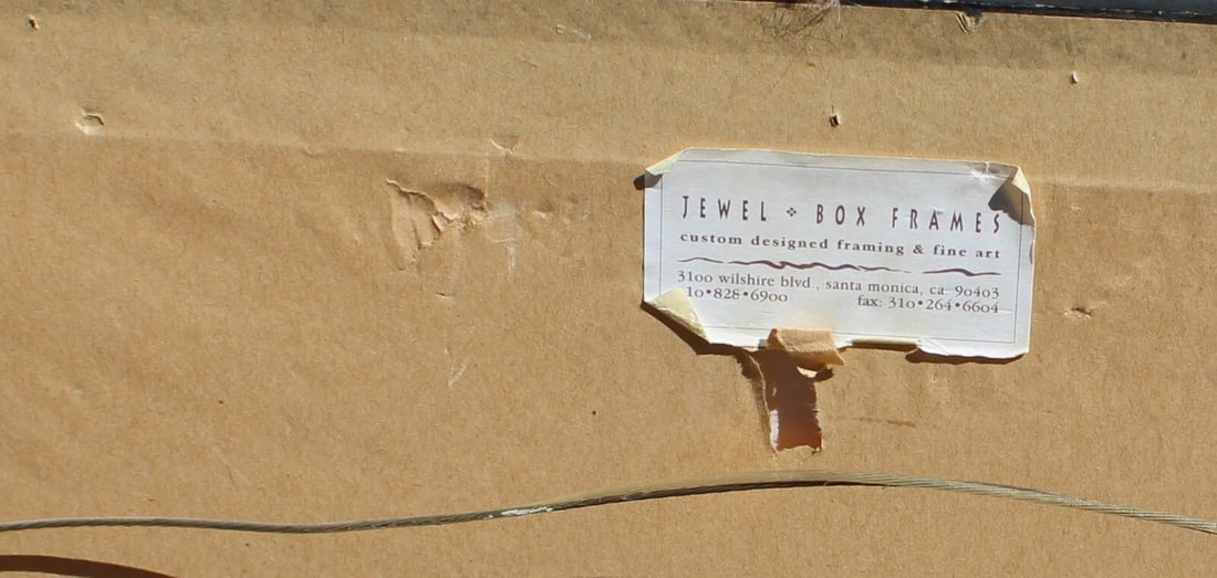 IONE CITRIN Modernist Mixed Media Skeleton Figures in Custom Metal Frame was $7k - 9