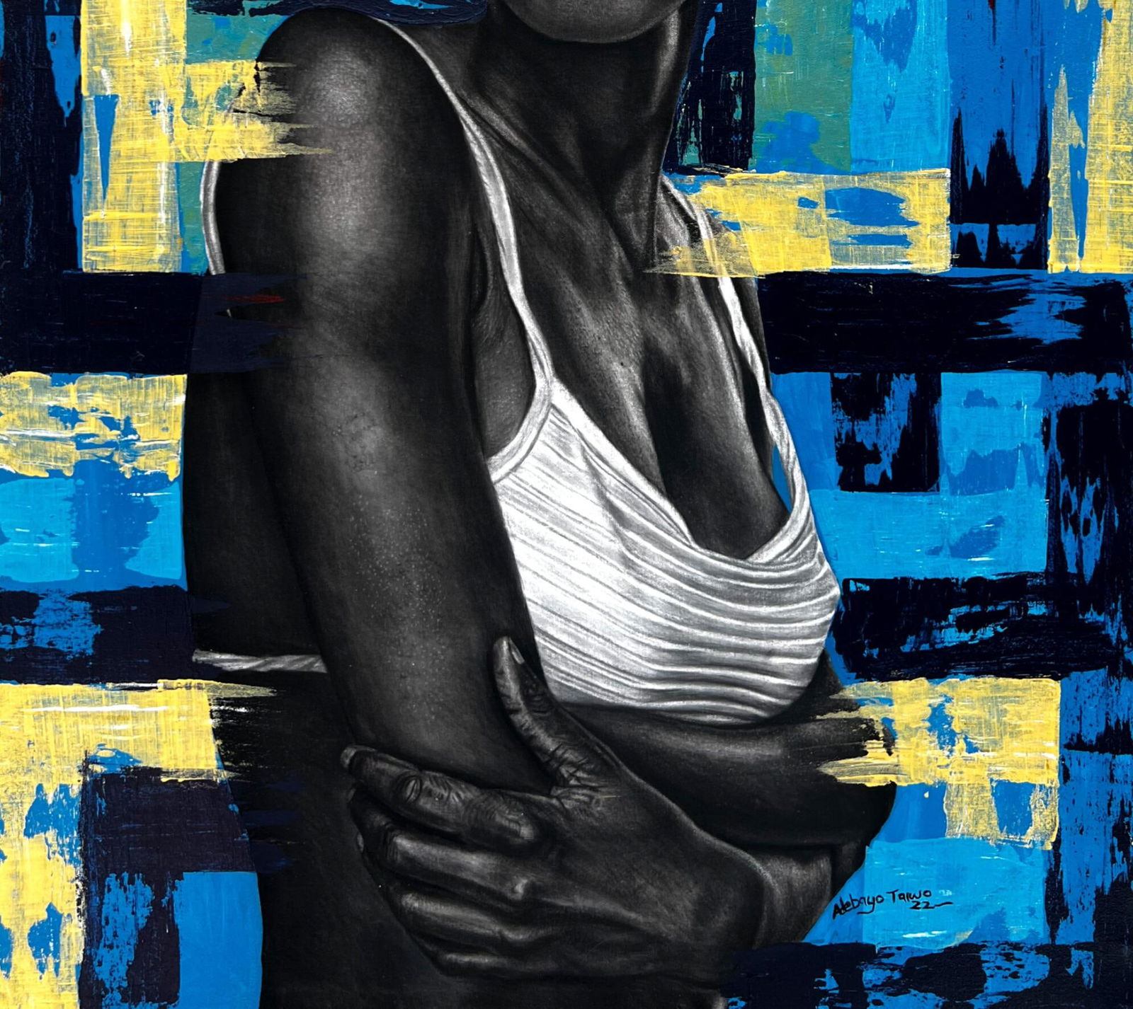 Adebayo Taiwo, Unbroken -21st Century, Contemporary, Figurative Portrait, Africa, Women, Hair, 2022 - 2