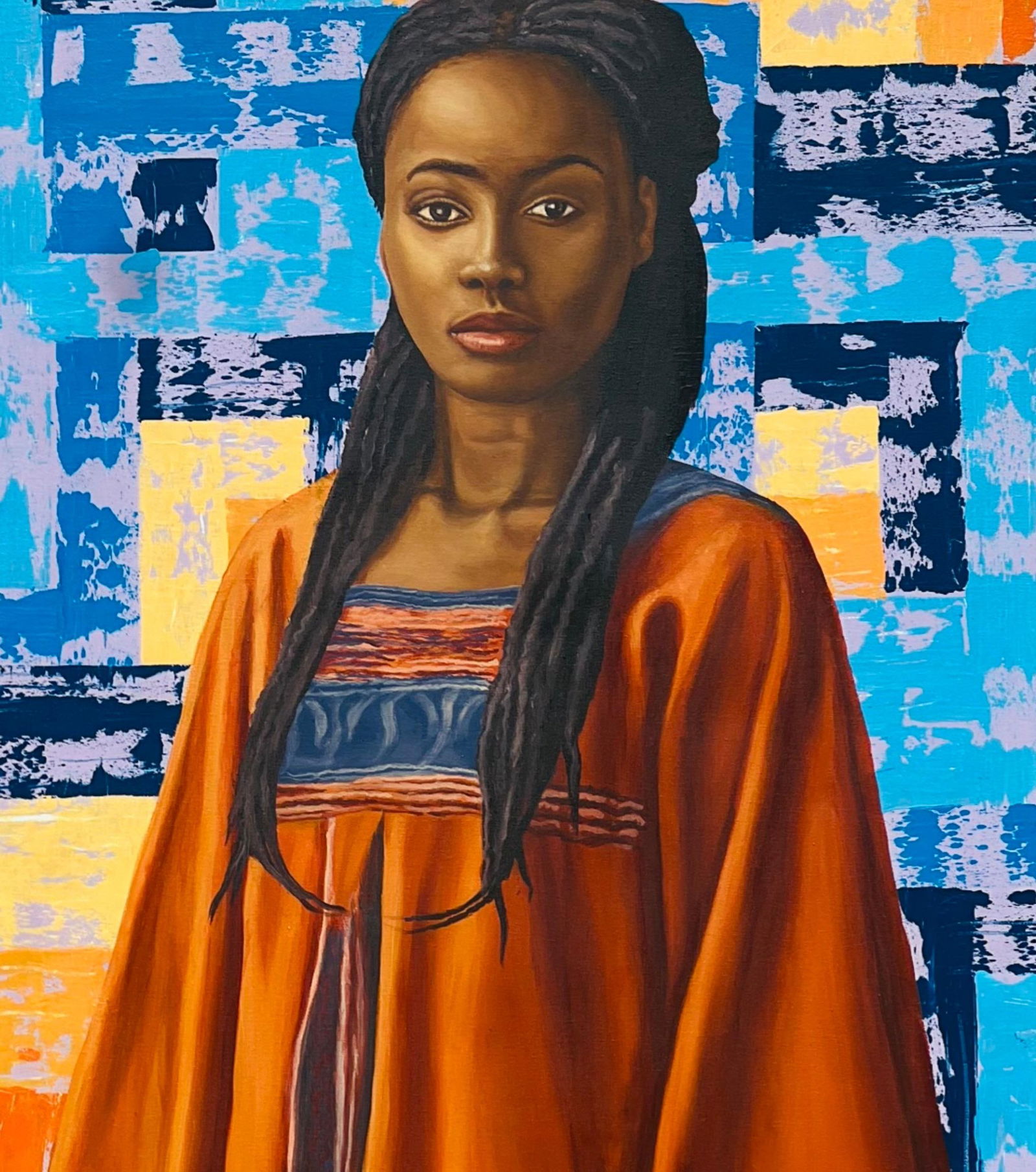 Adebayo Taiwo, Peaceful Haven -21st Century, Contemporary, Figurative Portrait, Women, Colorful, - 3