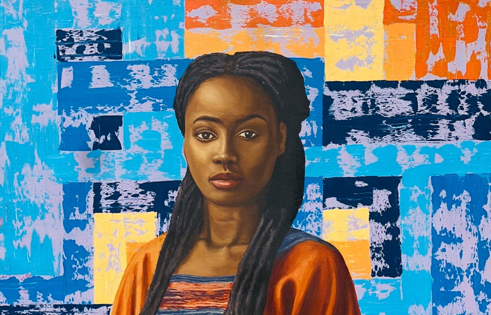 Adebayo Taiwo, Peaceful Haven -21st Century, Contemporary, Figurative Portrait, Women, Colorful, - 5