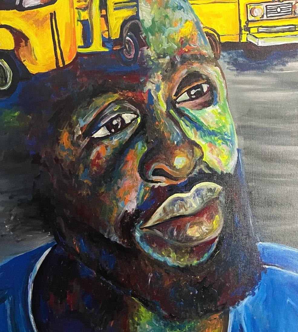 Odesola Idowu, Livelihood Survival - 21st Century, Contemporary, Figurative Portrait, Men, Bus, 2024 - 11