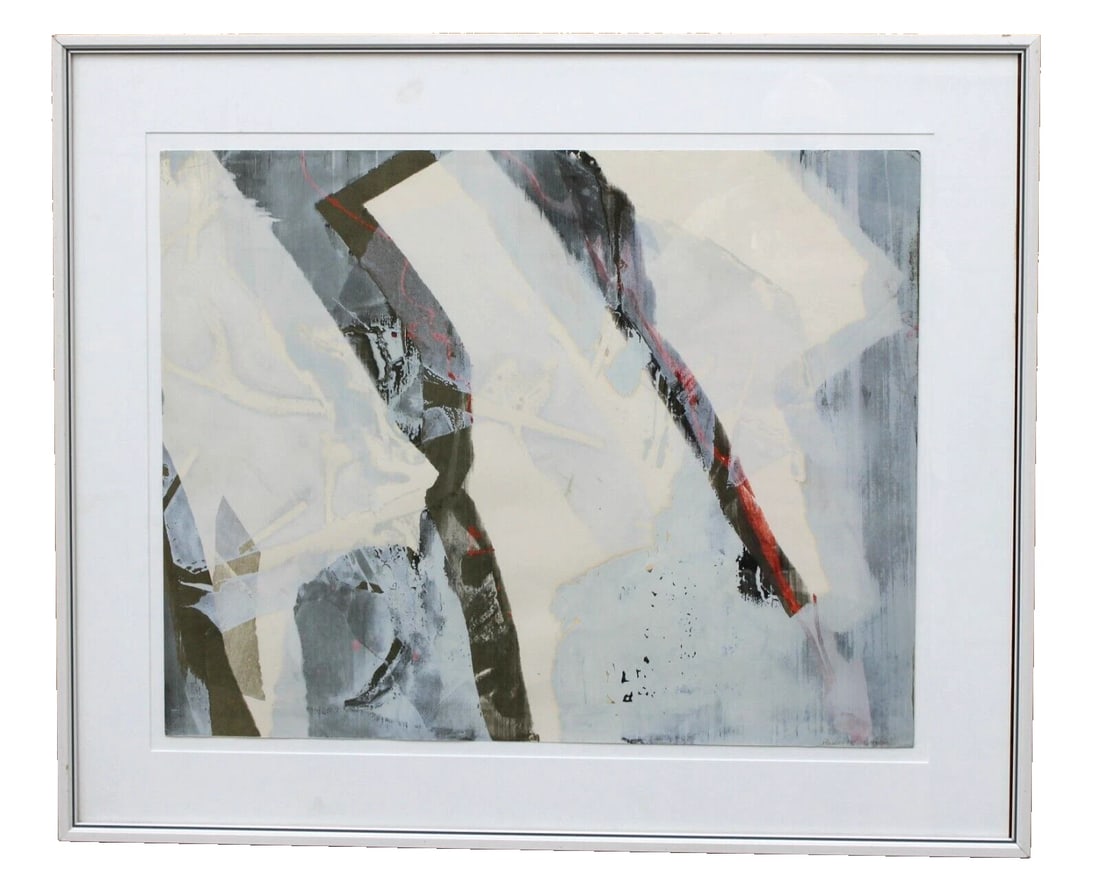 PAULINE GAGNON French Canadian Mixed Media Abstract w Screenprint Compare $3750 (1 of 6)