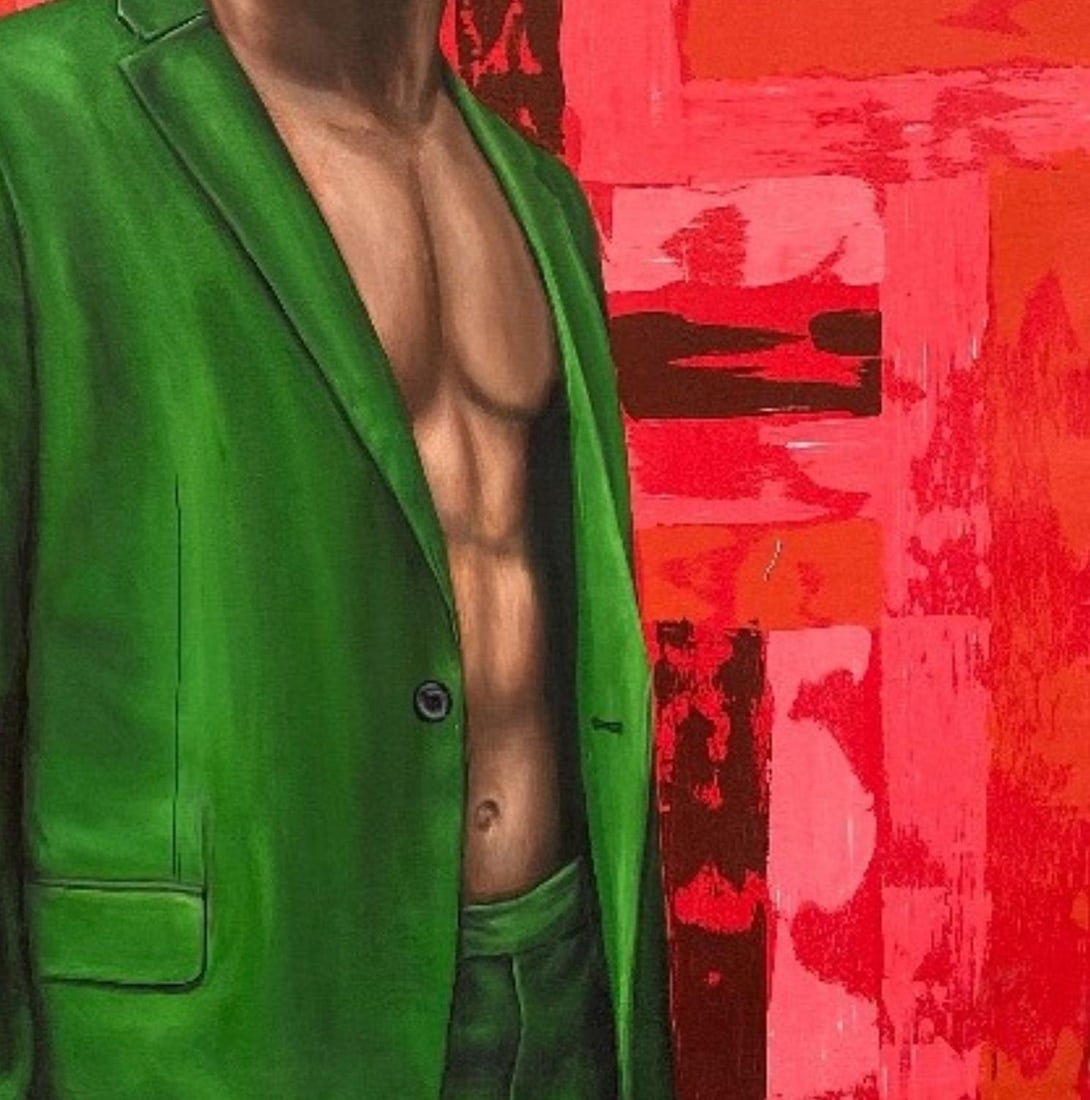 Adebayo Taiwo, Chaos and Elegance -21st Century, Contemporary, Figurative Portrait, Men, Love, 2023 - 7