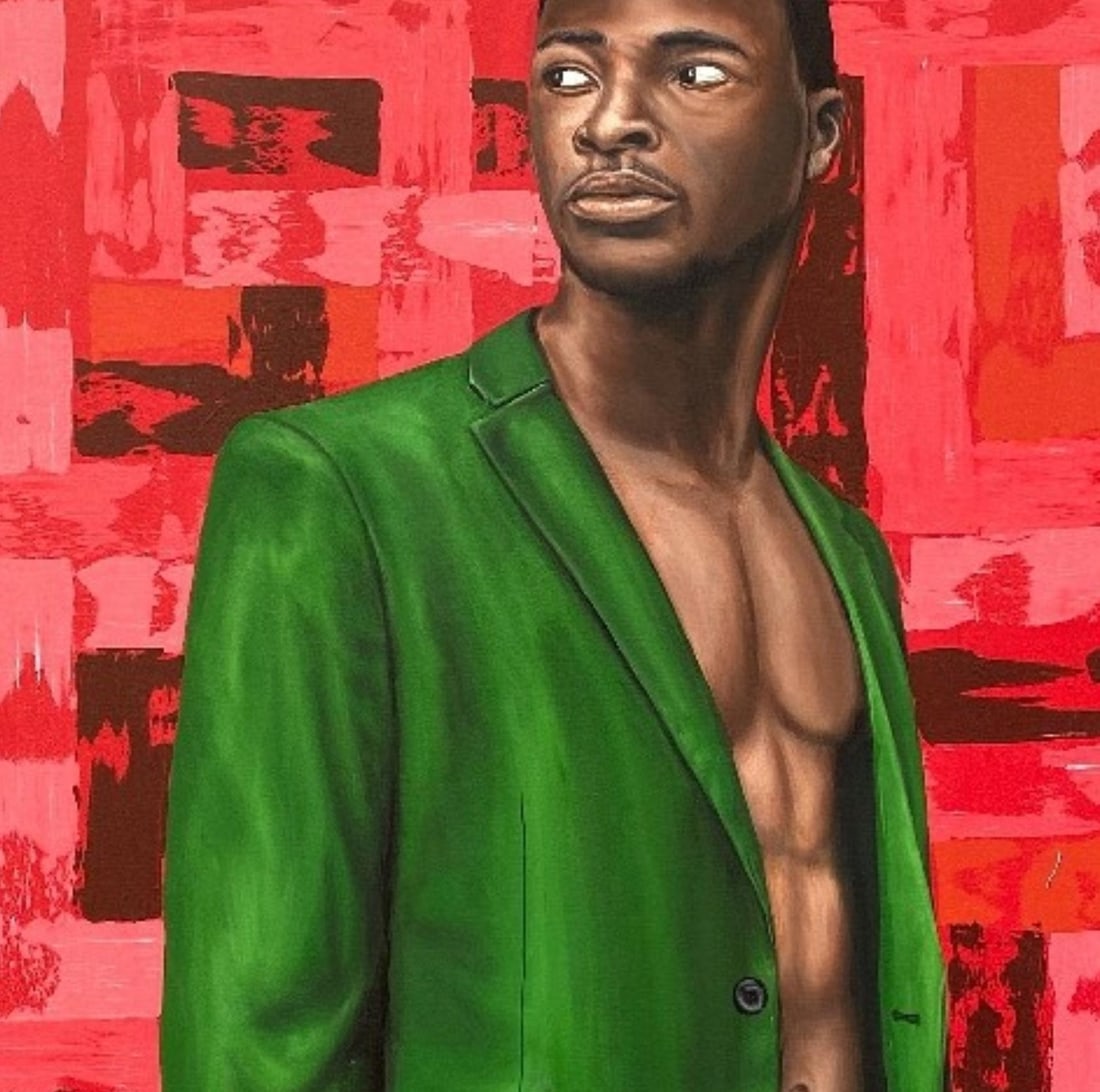 Adebayo Taiwo, Chaos and Elegance -21st Century, Contemporary, Figurative Portrait, Men, Love, 2023 - 8