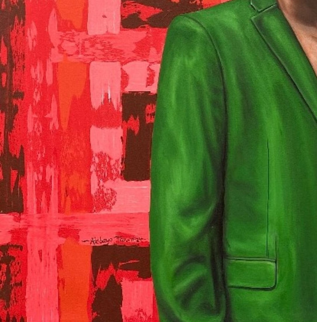 Adebayo Taiwo, Chaos and Elegance -21st Century, Contemporary, Figurative Portrait, Men, Love, 2023 - 6