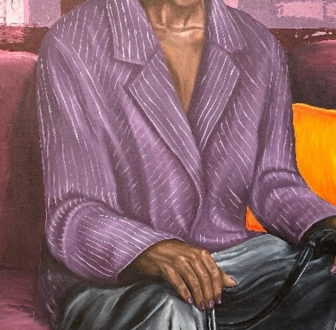 Adebayo Taiwo, Yesterday's Echo -21st Century, Contemporary, Figurative Portrait, Women, Love, 2023 - 7