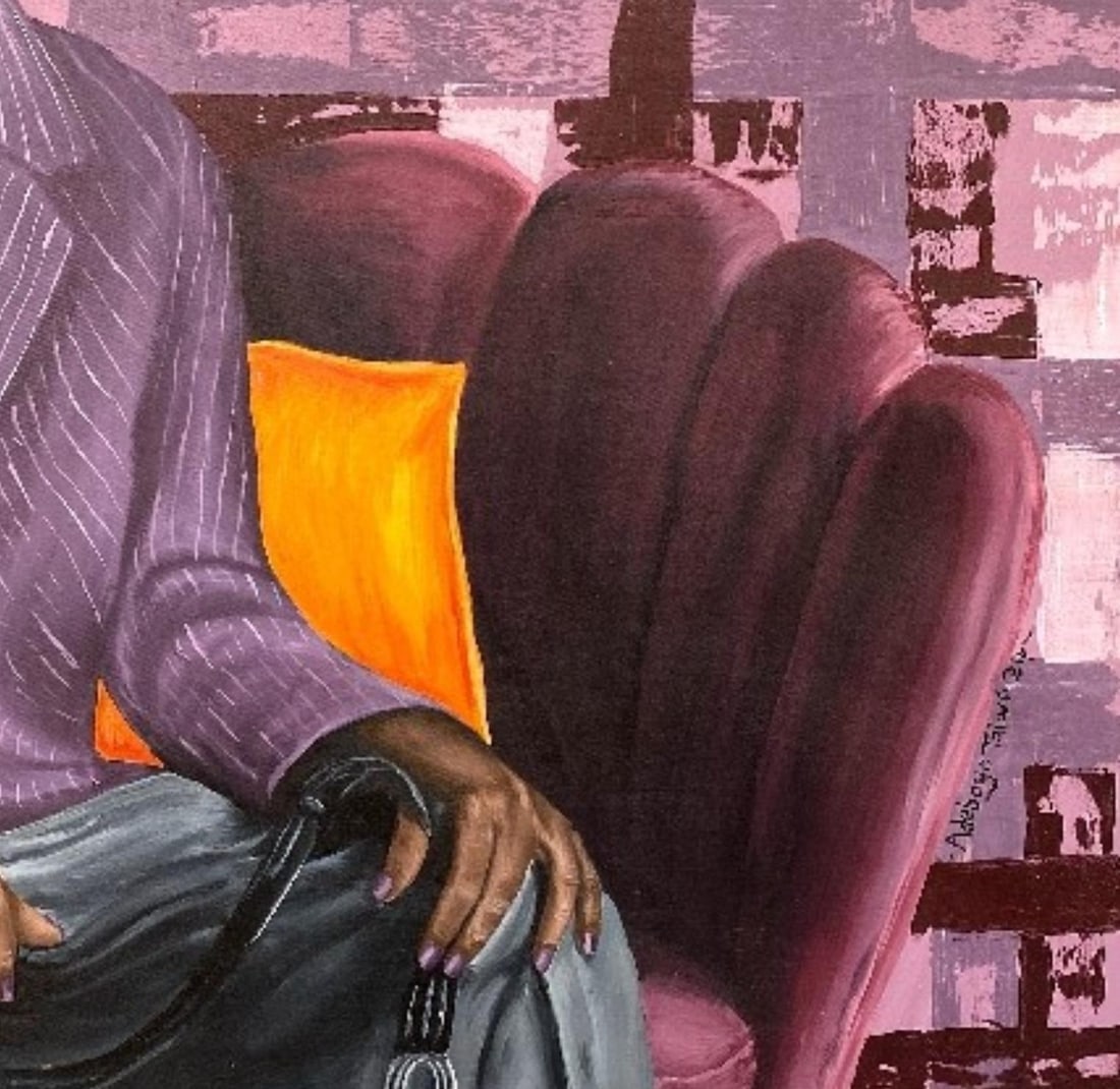 Adebayo Taiwo, Yesterday's Echo -21st Century, Contemporary, Figurative Portrait, Women, Love, 2023 - 2