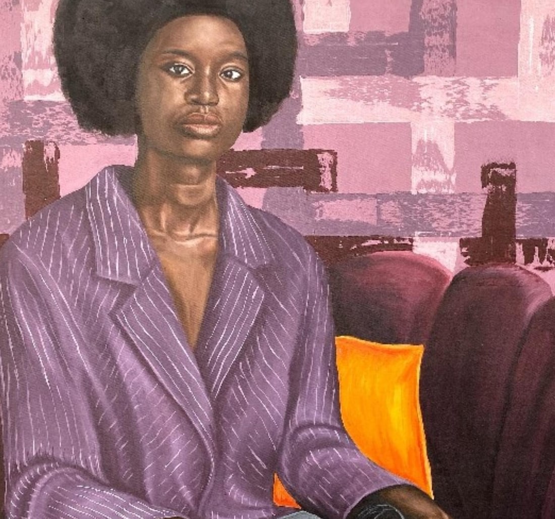 Adebayo Taiwo, Yesterday's Echo -21st Century, Contemporary, Figurative Portrait, Women, Love, 2023 - 3