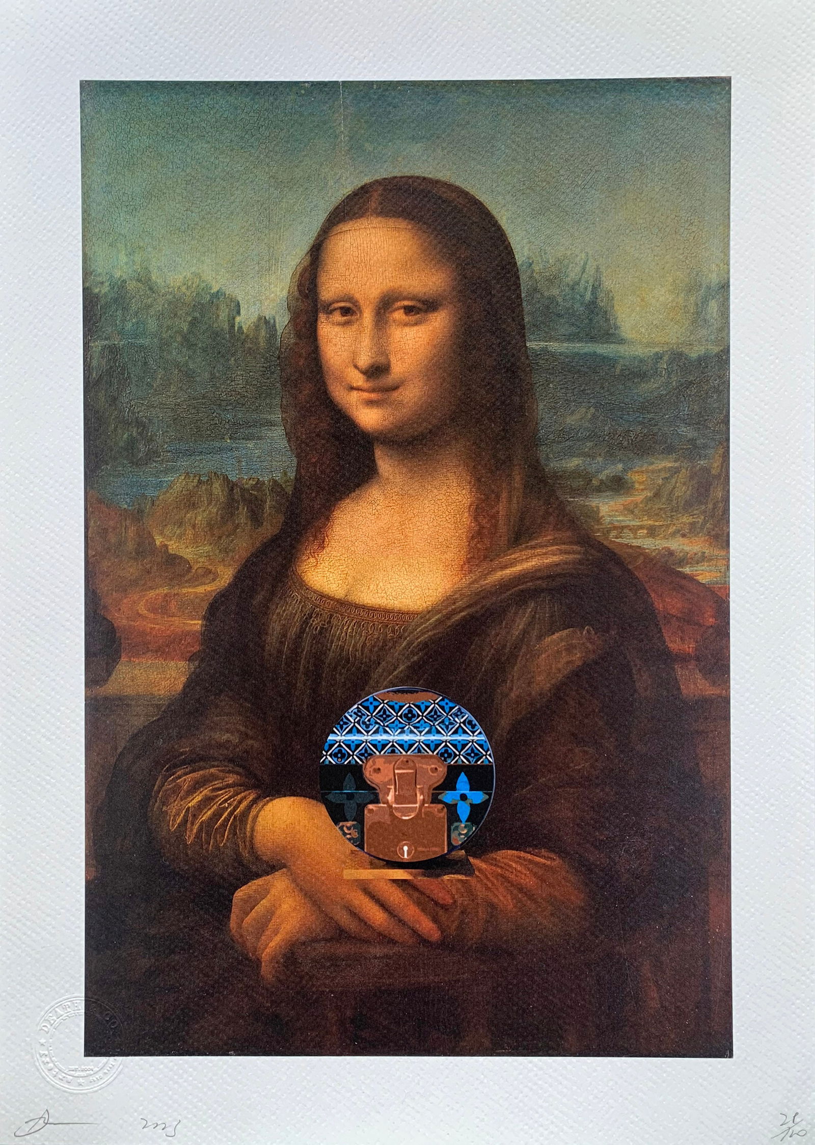 Death NYC Mona Lisa: Title:Death NYC Mona LisaDate/Period:21st CenturyMaterials:Giclee on Fine art 300 gsm paperSize:17 3/4 x 12 1/2 inchesDescription:Artist: Death NYC, limited edition giclee on paper, out of eddition