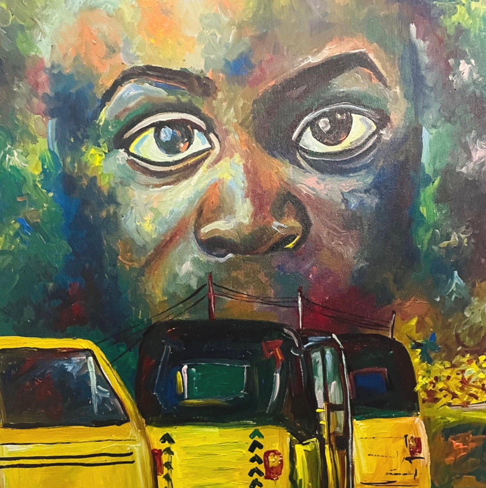 Odesola Idowu, Expectation - 21st Century, Contemporary, Figurative Portrait, People, Tricycles, - 7