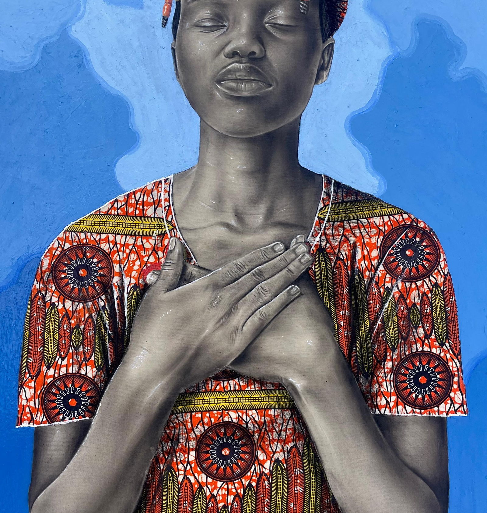 Ademola Clement Ajayi, Tranquility -21st Century, Contemporary, Figurative Portrait, Africa Women - 3