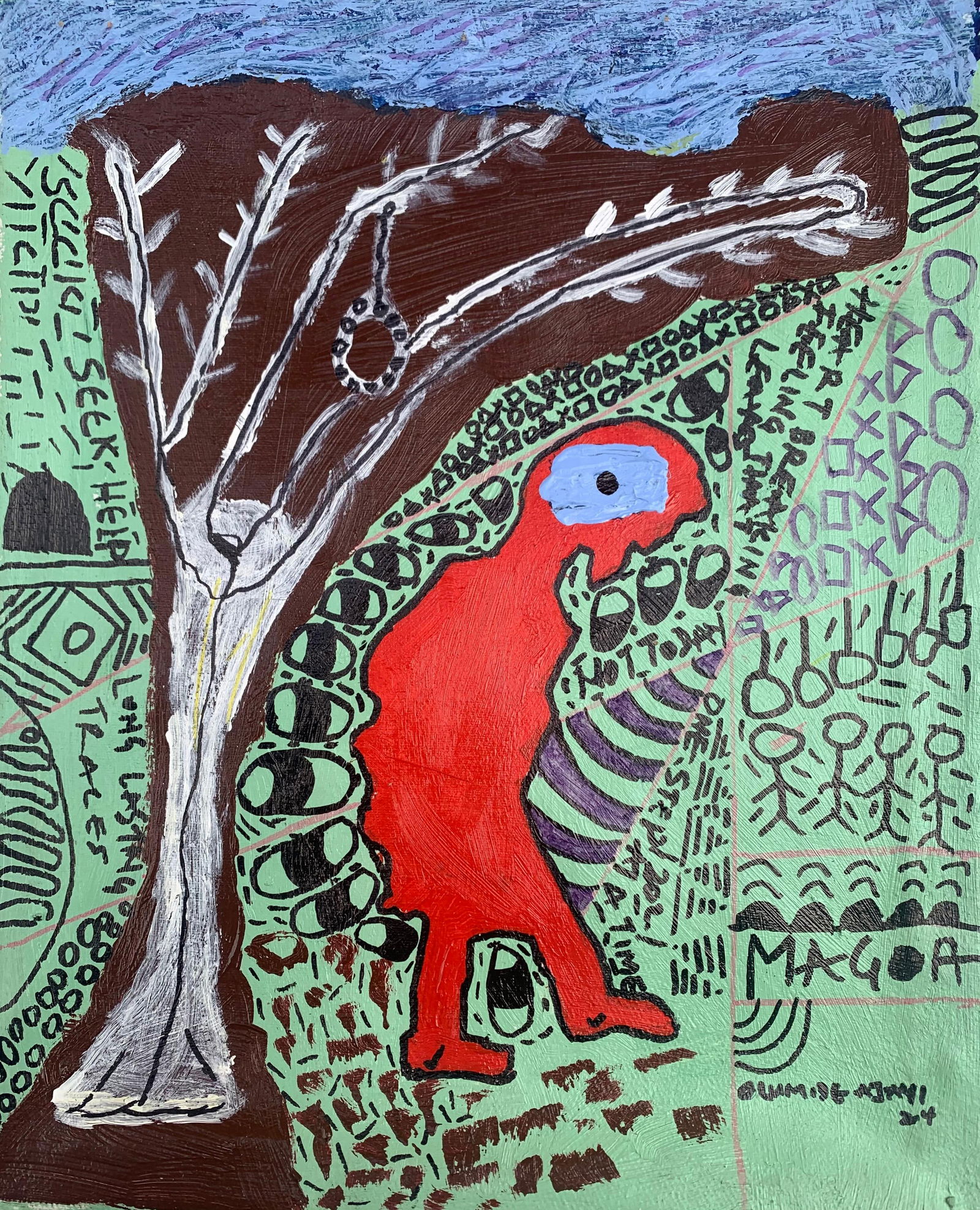 Olumide Ajayi, Magoa (Live Another Day) - 21st Century, Contemporary, Abstract, Miniature, 2024 - 4