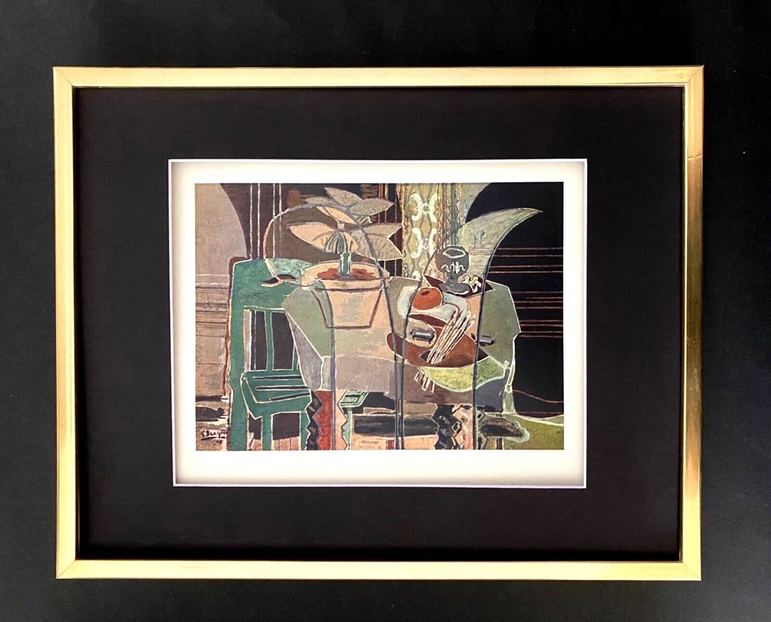 GEORGES BRAQUE + 1948 AWESOME SIGNED PRINT + MATTED & FRAMED - 2