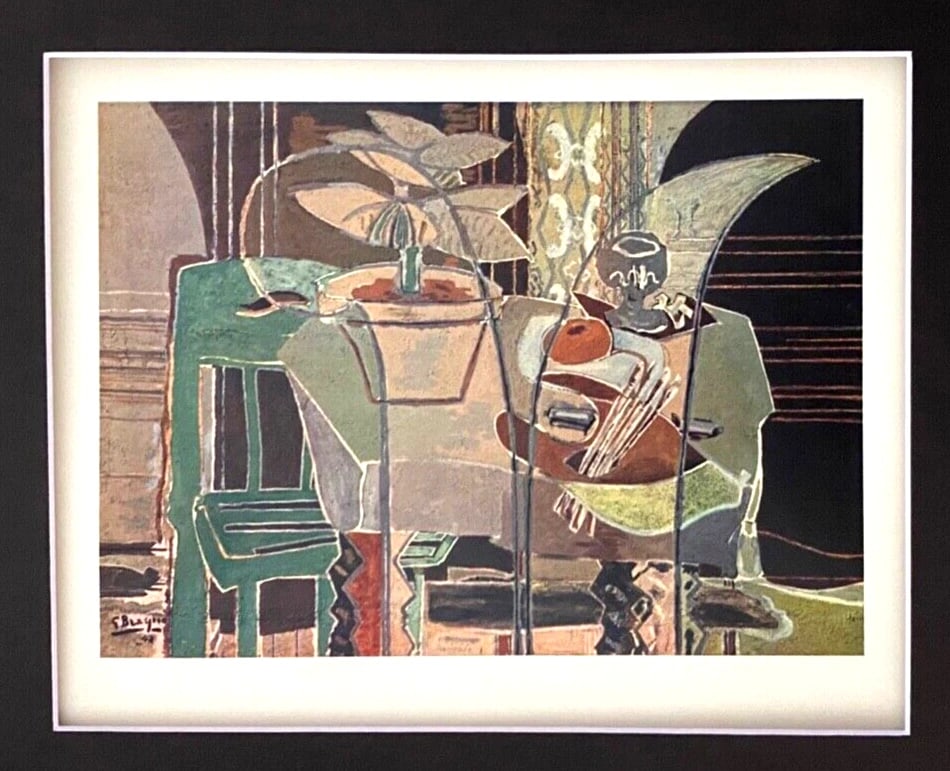 GEORGES BRAQUE + 1948 AWESOME SIGNED PRINT + MATTED & FRAMED - 3