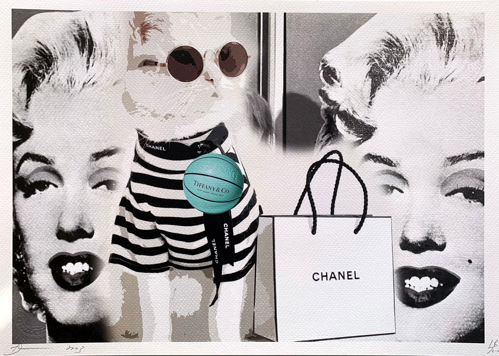 Death NYC Marilyn Cat: Title:Death NYC Marilyn Cat Date/Period:21st Century Materials:Giclee on Fine art 300 gsm paper Size:17 3/4 x 12 1/2 inches Description:Artist: Death NYC, limited edition giclee on paper, out of eddit