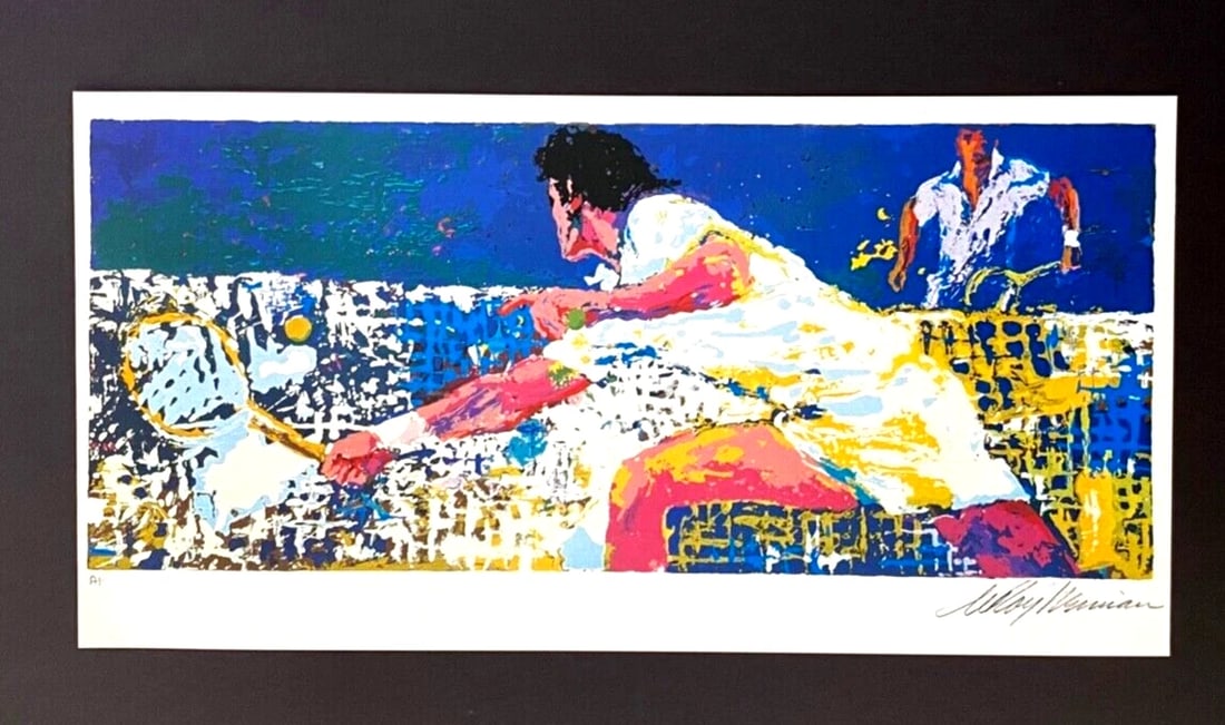 LeRoy Neiman " Tennis " Signed Pop Art Mounted and with New Frame - 3