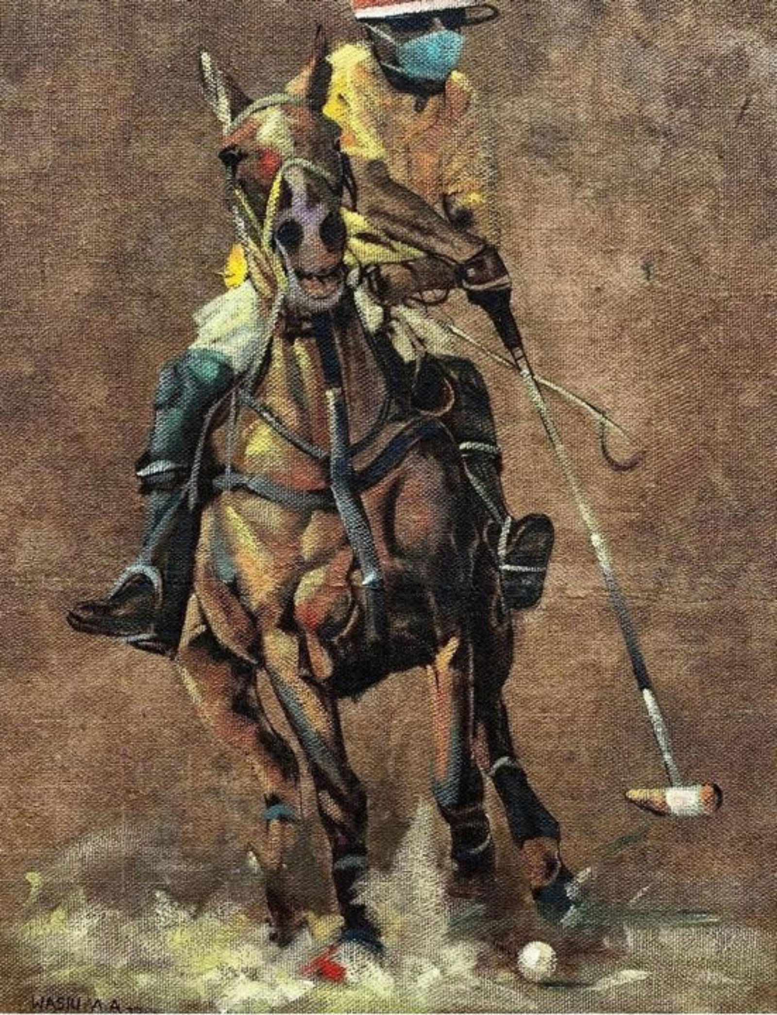 Wasiu Adelakun, Best Target Shot - 21st Century, Contemporary, Figurative Portrait, Horse Rider, - 9