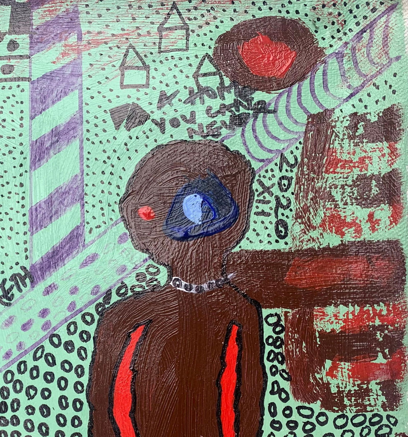 Olumide Ajayi, Hiraeth - 21st Century, Contemporary, Abstract, Miniature, Emotions, Colors, 2024 - 12