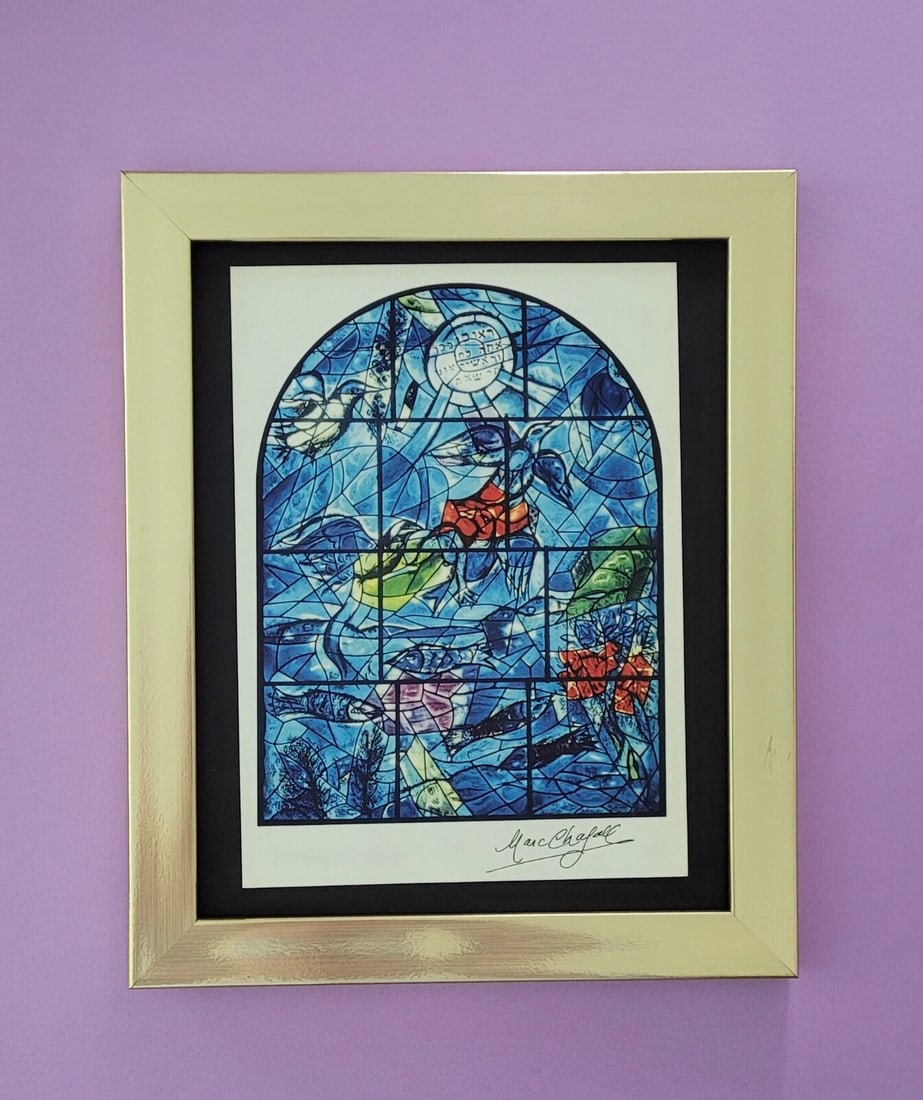 Marc Chagall Jerusalem Windows + Signed Mounted and Framed + After the Gouache - 2