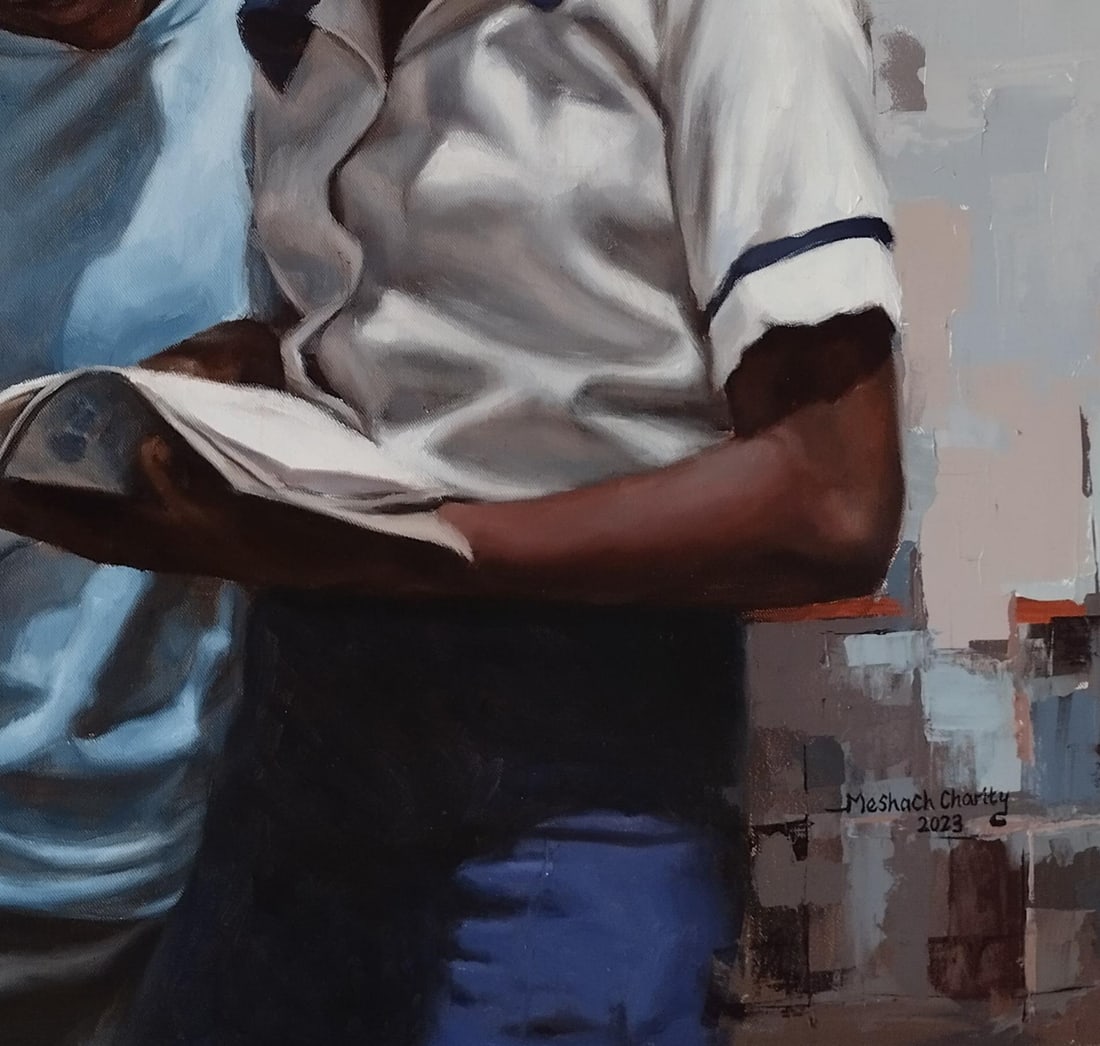 Meshach Charity, Today's Leader - 21st Century, Contemporary, Figurative Portrait, School Uniform, - 2