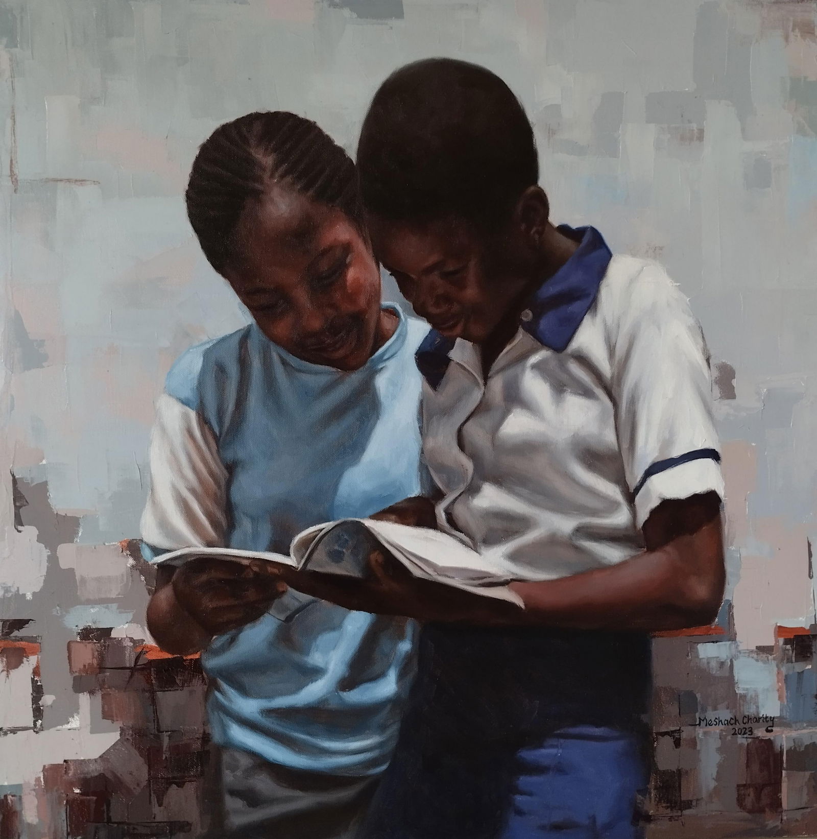 Meshach Charity, Today's Leader - 21st Century, Contemporary, Figurative Portrait, School Uniform, - 4