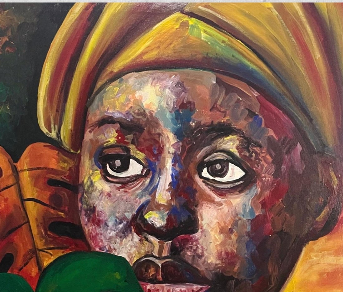 Odesola Idowu, Reflection 1 - 21st Century, Contemporary, Figurative Portrait, Women, Plant, 2024 - 7