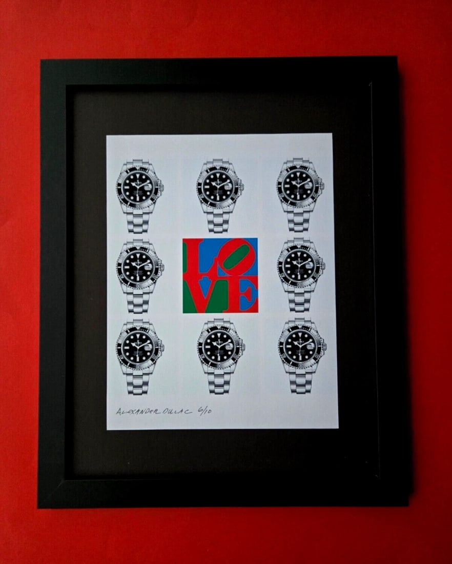 ALEXANDER DULAC | MY LOVE FOR ROLEX Hand Signed Authentic Print Ed of 10 COA: Title: ALEXANDER DULAC | MY LOVE FOR ROLEX Hand Signed Authentic Print Ed of 10 COADescription:"My art is a celebration of the grandeur and splendor of the Legends of our Time. Through my portraits,