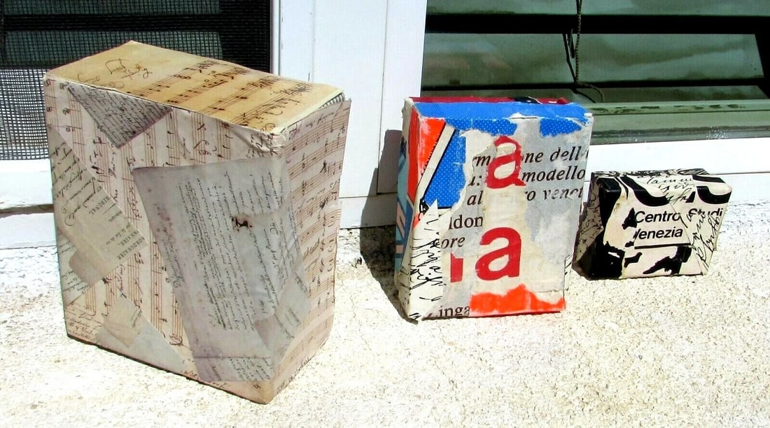 William Emboden Three collaged nesting boxes - 3