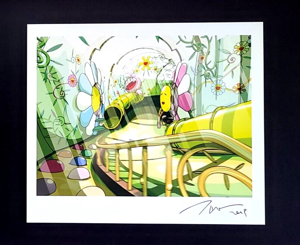 TAKASHI MURAKAMI + AWESOME SIGNED ART PRINT FROM JAPAN + WITH NEW FRAME 14x11in! - 3