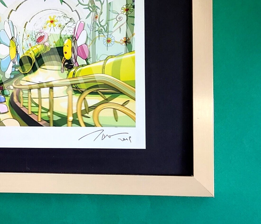 TAKASHI MURAKAMI + AWESOME SIGNED ART PRINT FROM JAPAN + WITH NEW FRAME 14x11in! - 4
