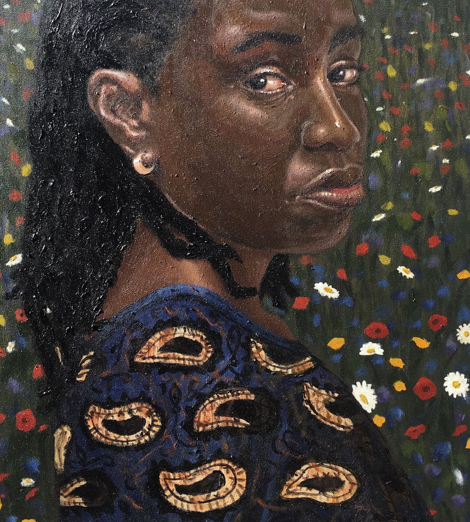 Olamilekan Bello, Mature Lady - 21st Century, Contemporary, Figurative Portrait, Women, Nature, 2024 - 7