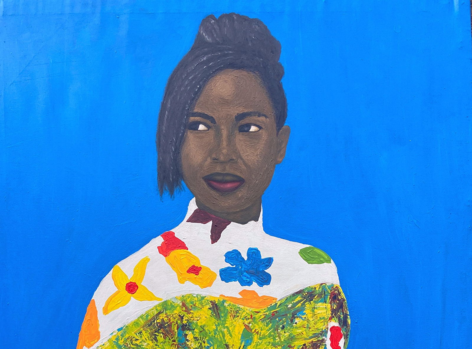 Olaniyi Timothy, She Deserve the Flower - 21st Century Contemporary, Figurative Portrait, Floral, - 10