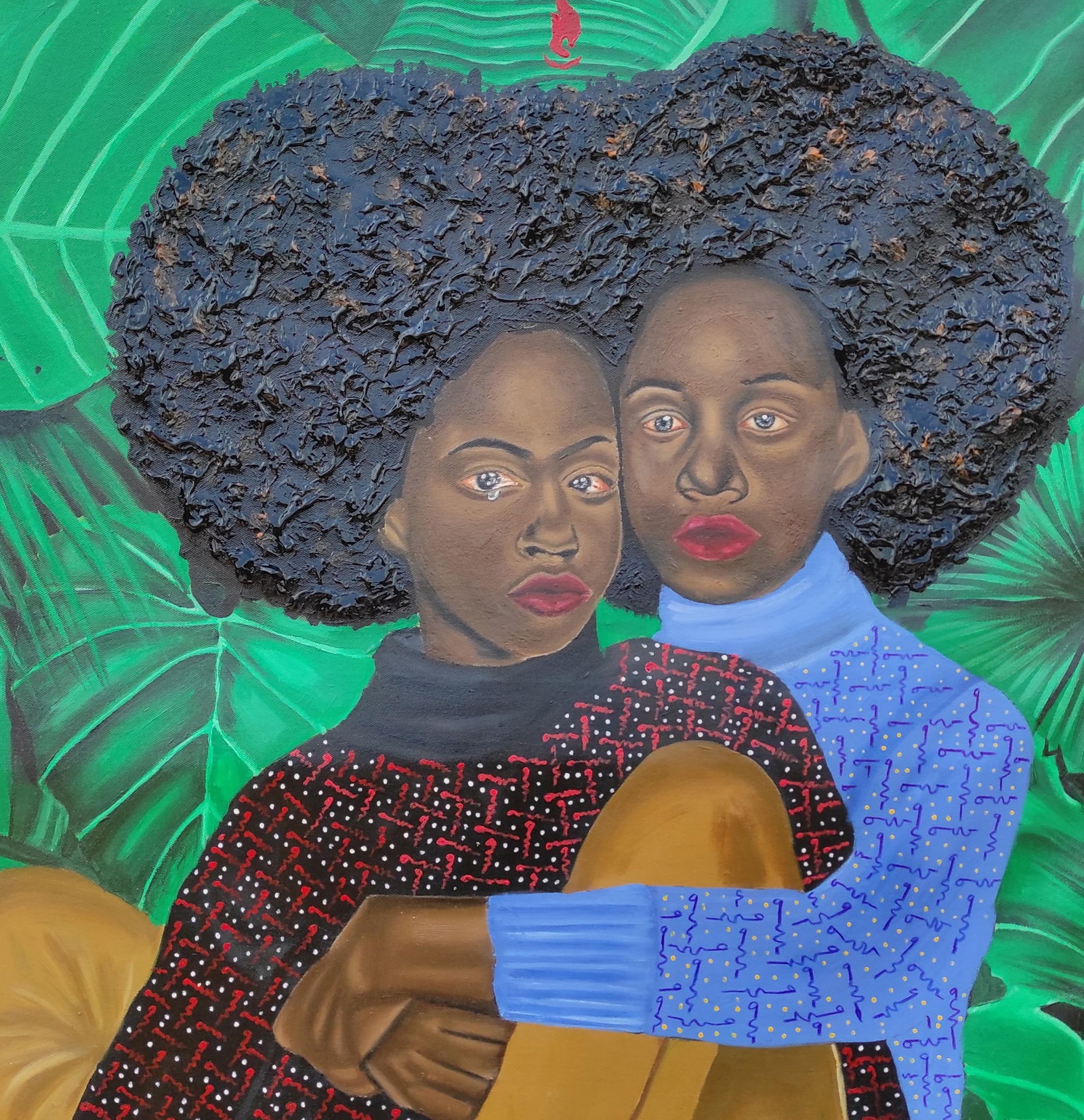 Olaosun Oluwapelumi, The Hands That Holds Me -21st Century, Contemporary, Figurative Portrait, - 8