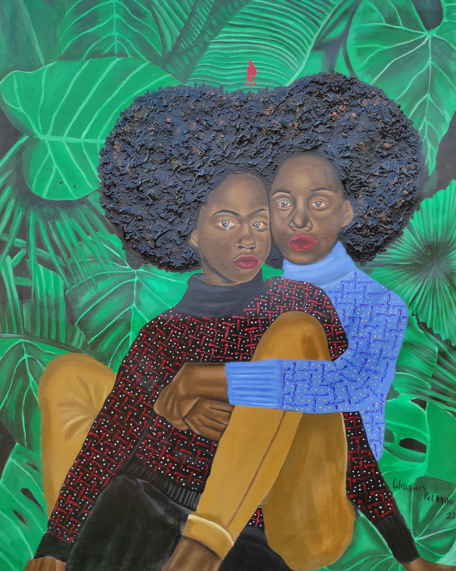 Olaosun Oluwapelumi, The Hands That Holds Me -21st Century, Contemporary, Figurative Portrait, - 9