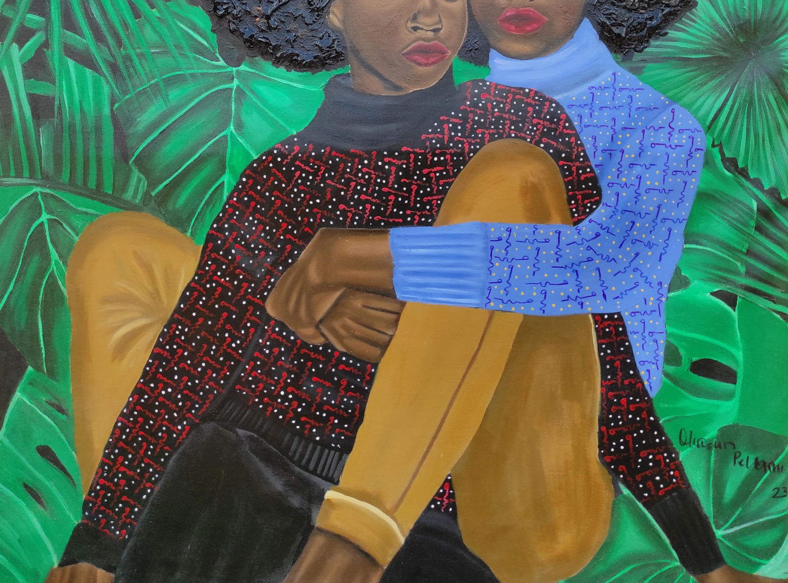 Olaosun Oluwapelumi, The Hands That Holds Me -21st Century, Contemporary, Figurative Portrait, - 7