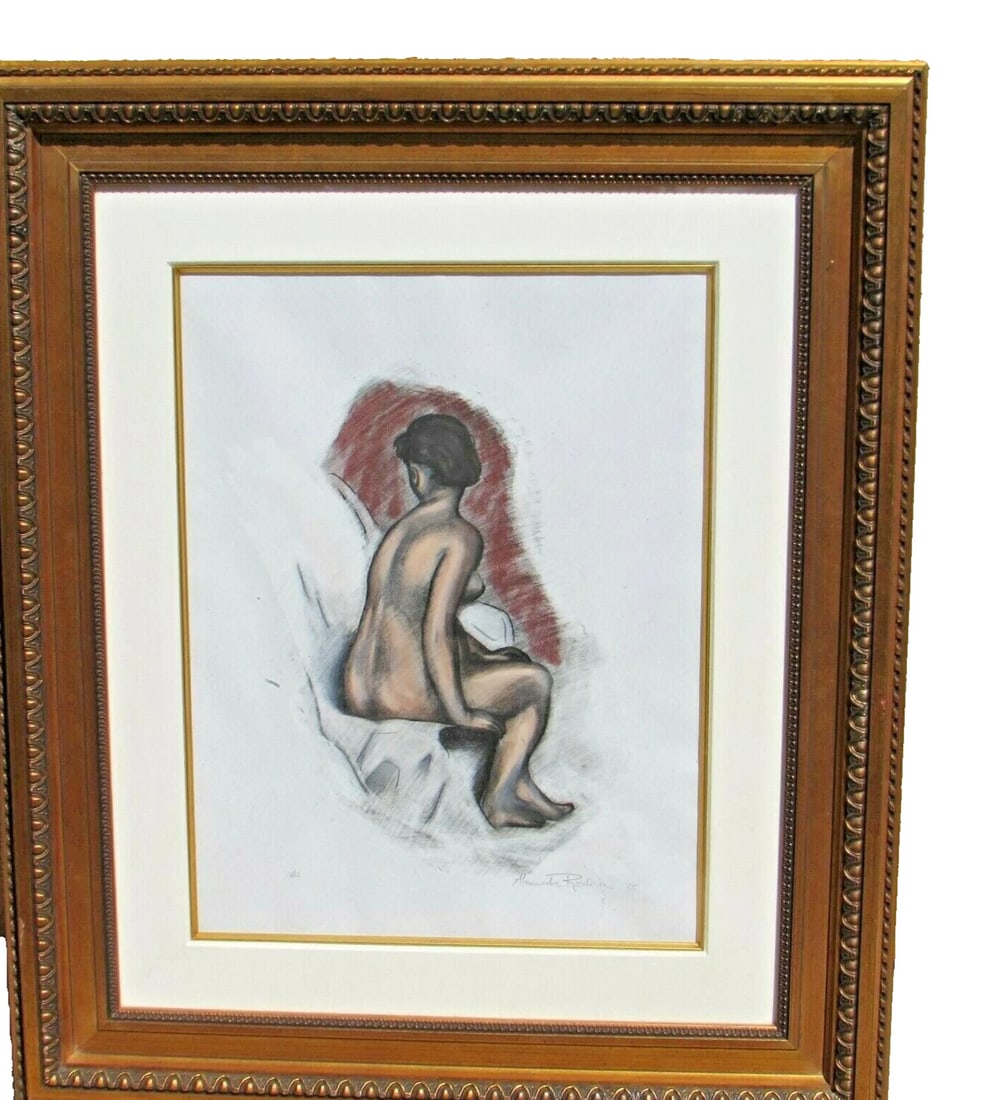 ALEXANDRE RENOIR Fine Gallery Female Figure 2005 Hand Colored Lithograph COA: Title:ALEXANDRE RENOIR Fine Gallery Female Figure 2005 Hand Colored Lithograph COADescription:Alexandre Renoir (b. 1974) - First Direct Descendant of Pierre-Auguste Renoir. From Galerie Michael -