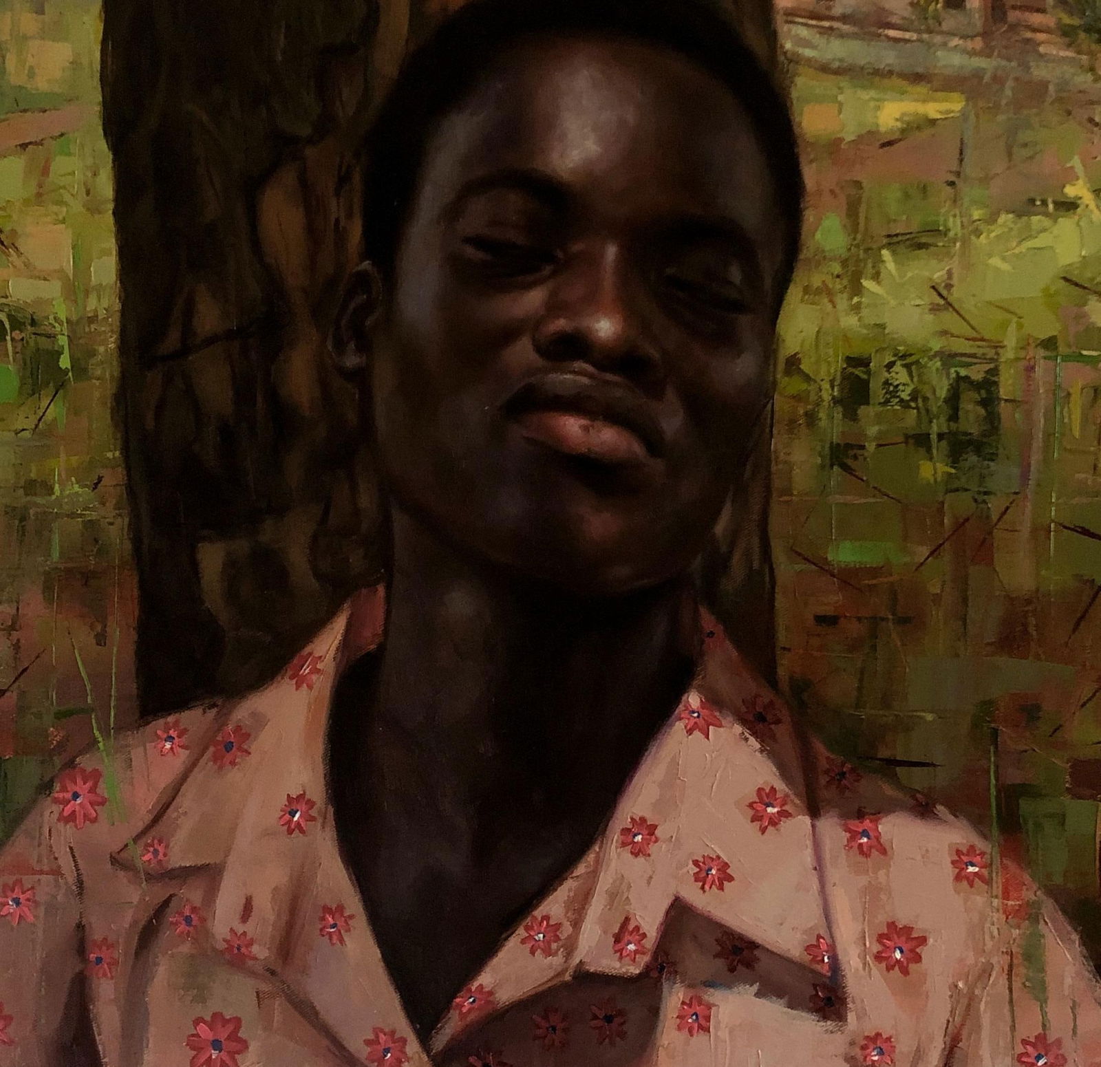 Meshach Charity, Bunmi - 21st Century, Contemporary, Figurative Portrait, School Uniform, Nature, - 7