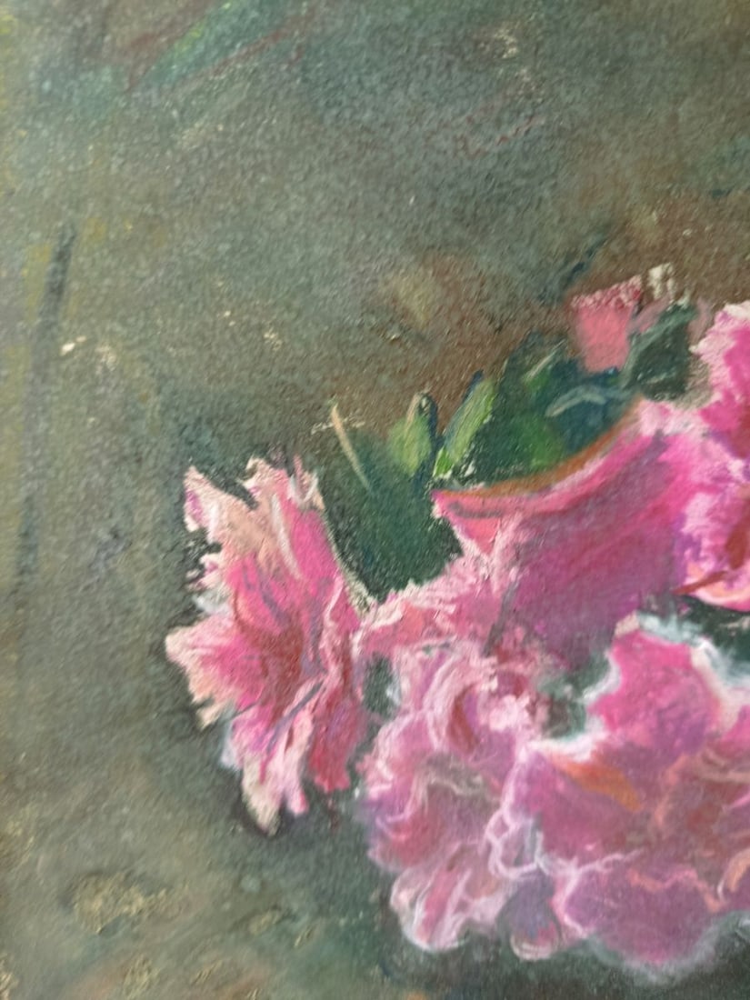 Pastel painting Pink flowers in a pot Mikhailo Baroyants - 6