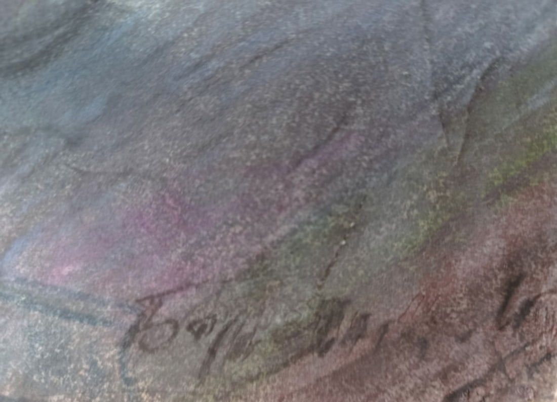 Pastel painting Pink flowers in a pot Mikhailo Baroyants - 8