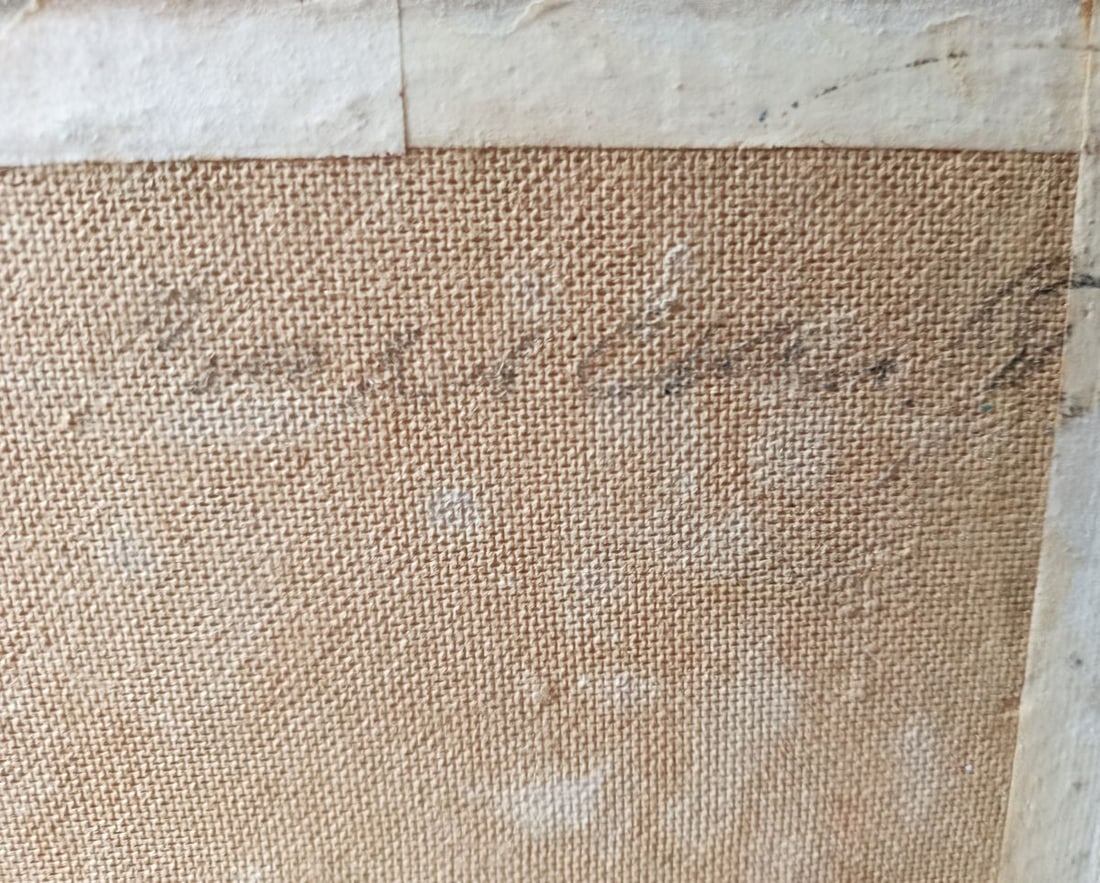 Oil painting Flowering branches in a pot Unknown artist - 11