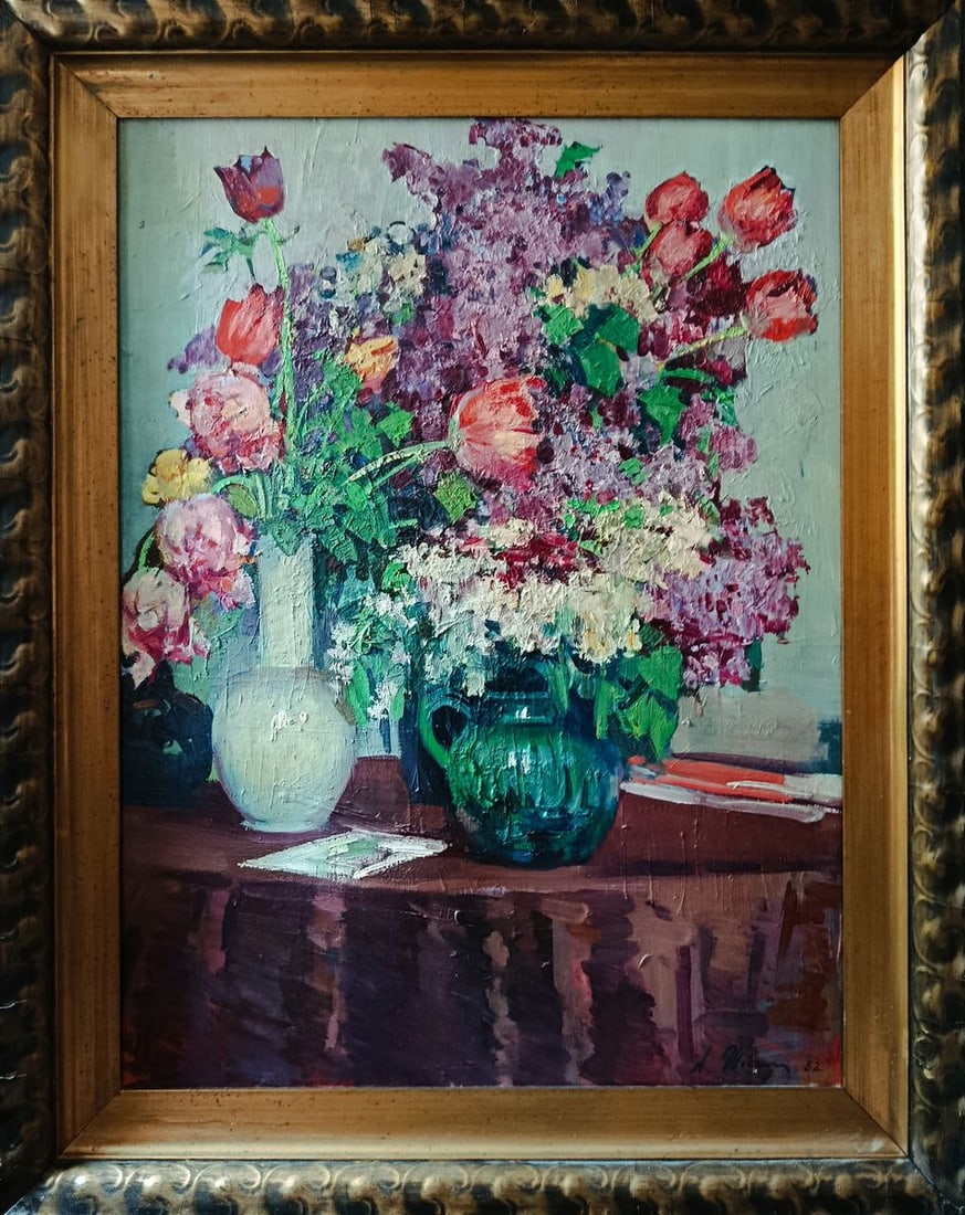 Oil painting Flowers from the garden Alexey Shovkunenko: Title: Oil painting Flowers from the garden Alexey Shovkunenko Description: No.Verne 474 *** ABOUT THIS PAINTING *** * TITLE: "Flowers from the garden" * ARTISTS: Alexey Shovkunenko * SIZE: 94x70 cm/'