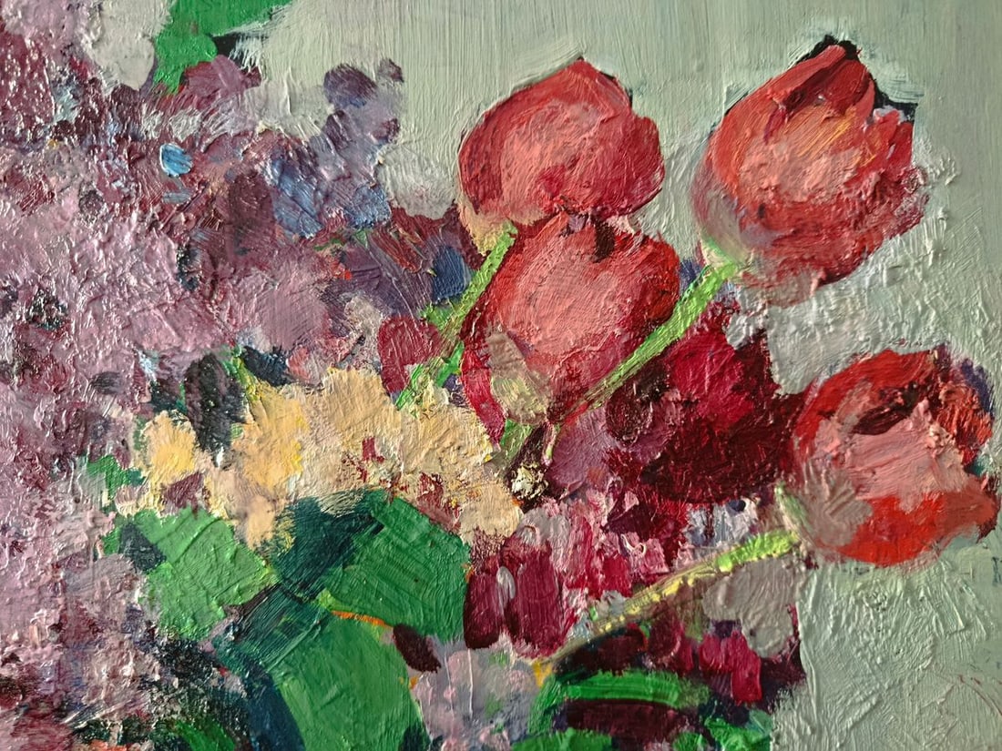 Oil painting Flowers from the garden Alexey Shovkunenko - 4