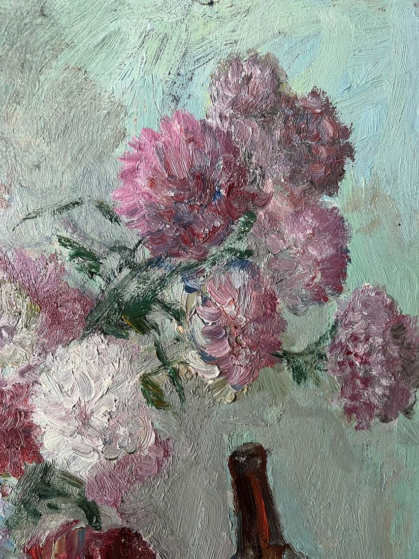 Oil painting Still life with chrysanthemums V. Mishurovsky - 8