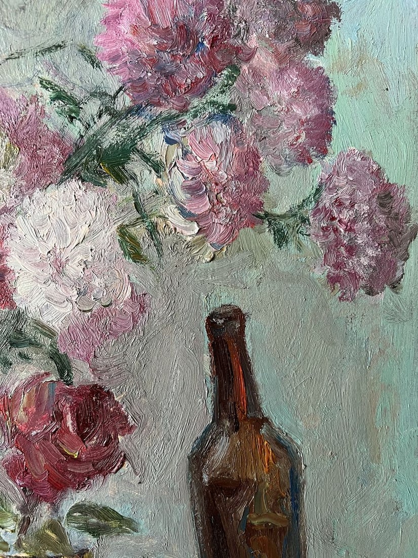 Oil painting Still life with chrysanthemums V. Mishurovsky - 9