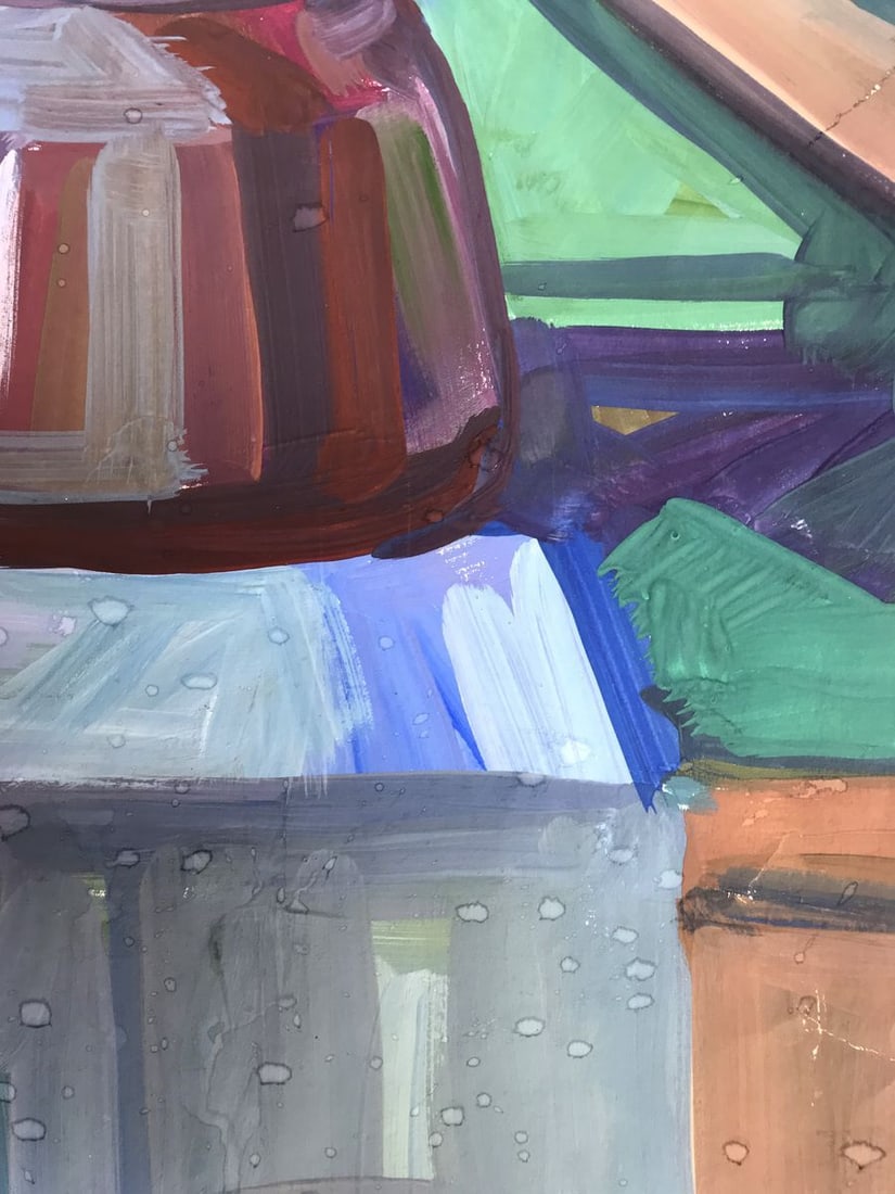 Gouache painting Kettle on the table Unknown artist - 10