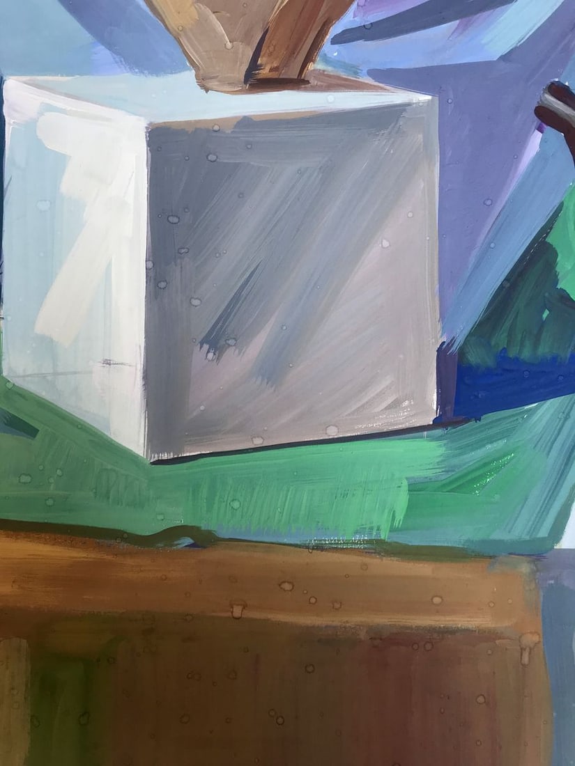 Gouache painting Kettle on the table Unknown artist - 6