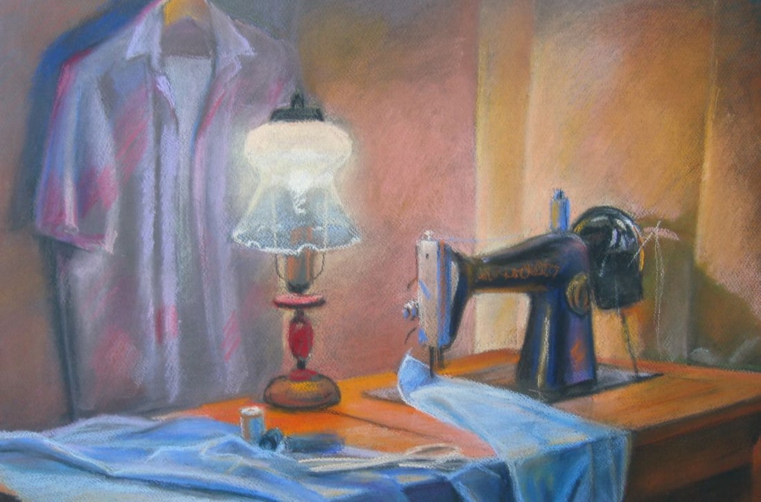 Pastel painting Seamstress corner Serdyuk Boris Petrovich - 2