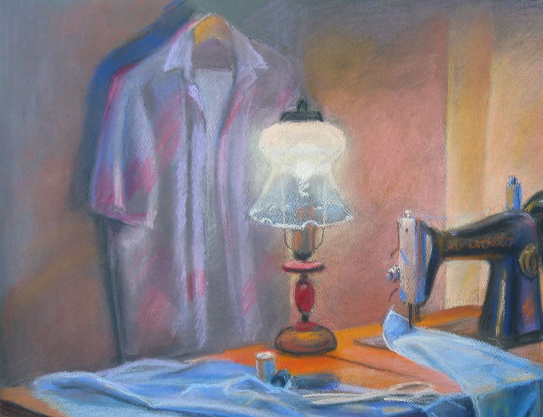 Pastel painting Seamstress corner Serdyuk Boris Petrovich - 3