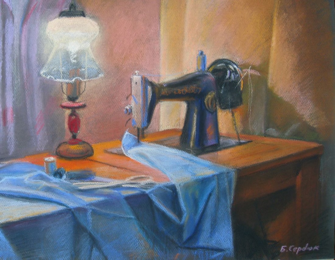 Pastel painting Seamstress corner Serdyuk Boris Petrovich - 4